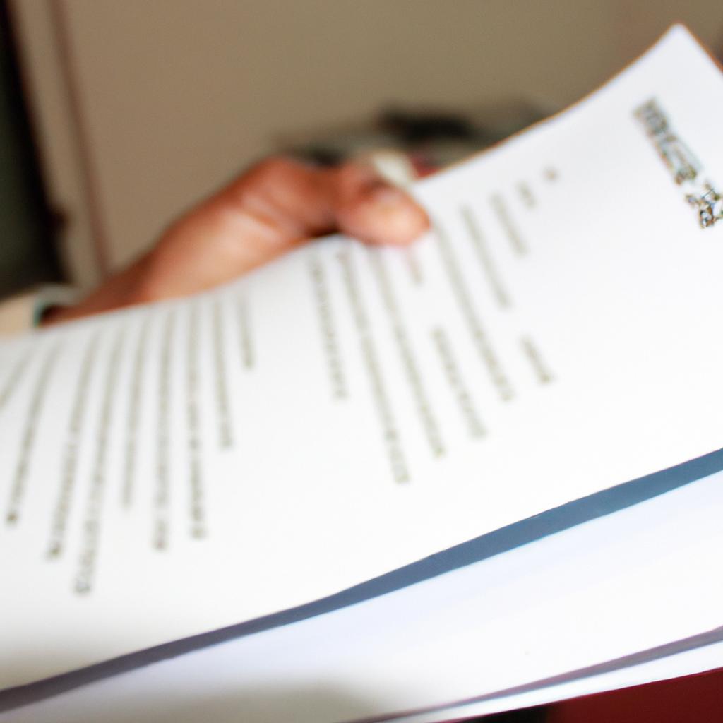 Person holding a research document